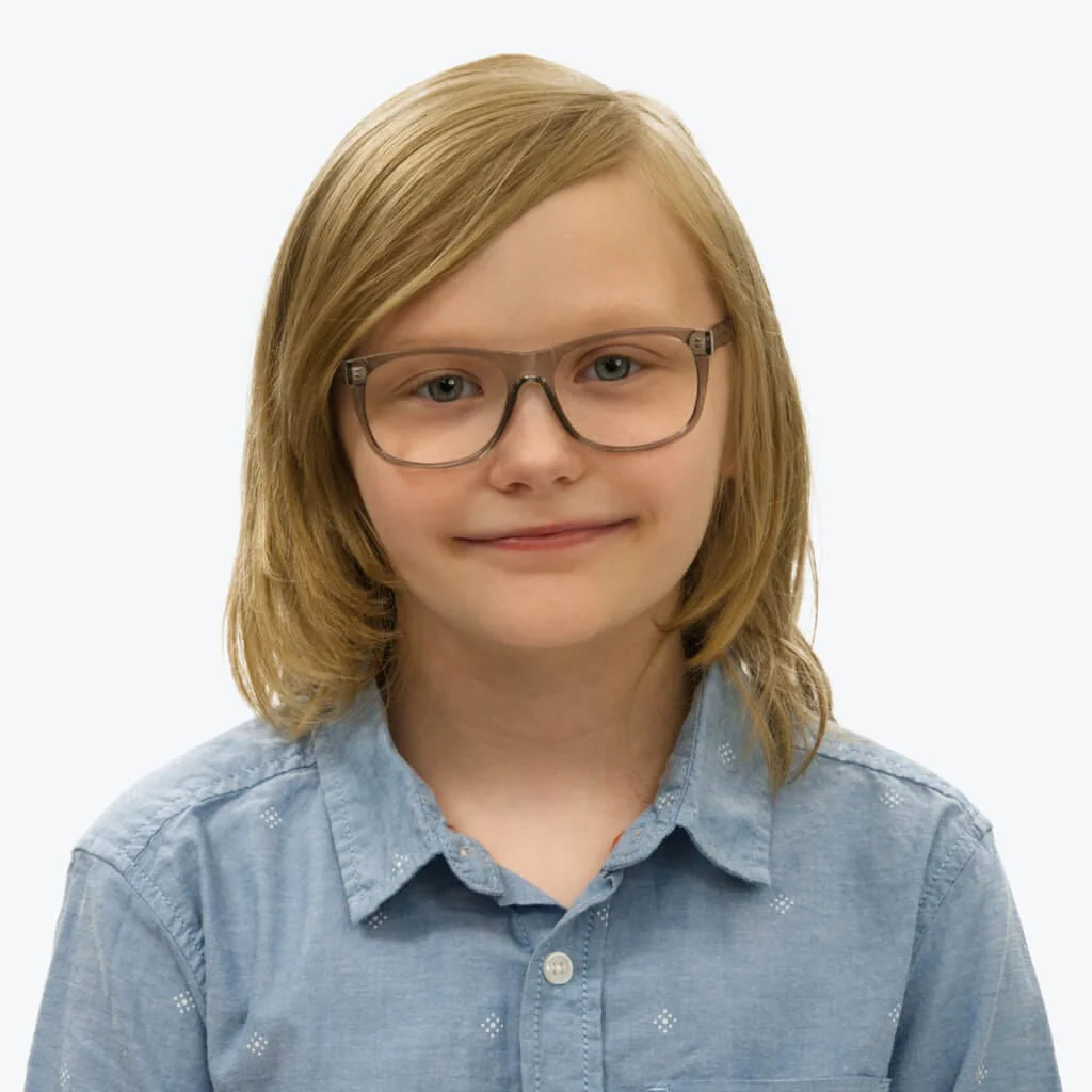Kids ScreenTime Computer Glasses Pearl Grey - Medium - Image 7