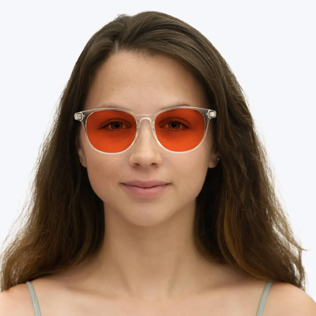 NightFall Billie Blue Blocking Glasses - Crystal - Prescription - Image 6