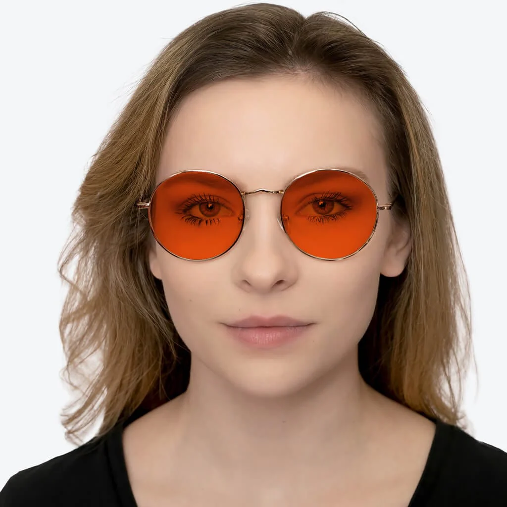 NightFall Elton Blue Blocking Glasses - Gold - Image 3