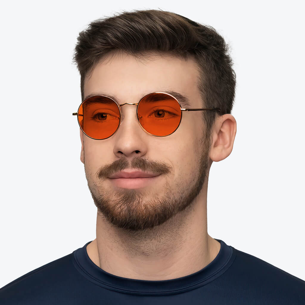 NightFall Elton Blue Blocking Glasses - Gold - Image 4