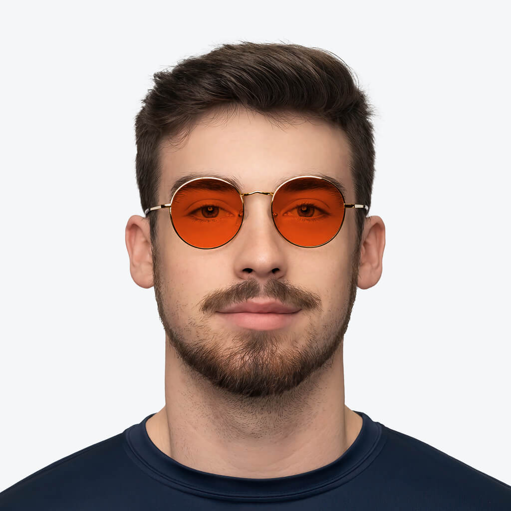 NightFall Elton Blue Blocking Glasses - Gold - Image 6