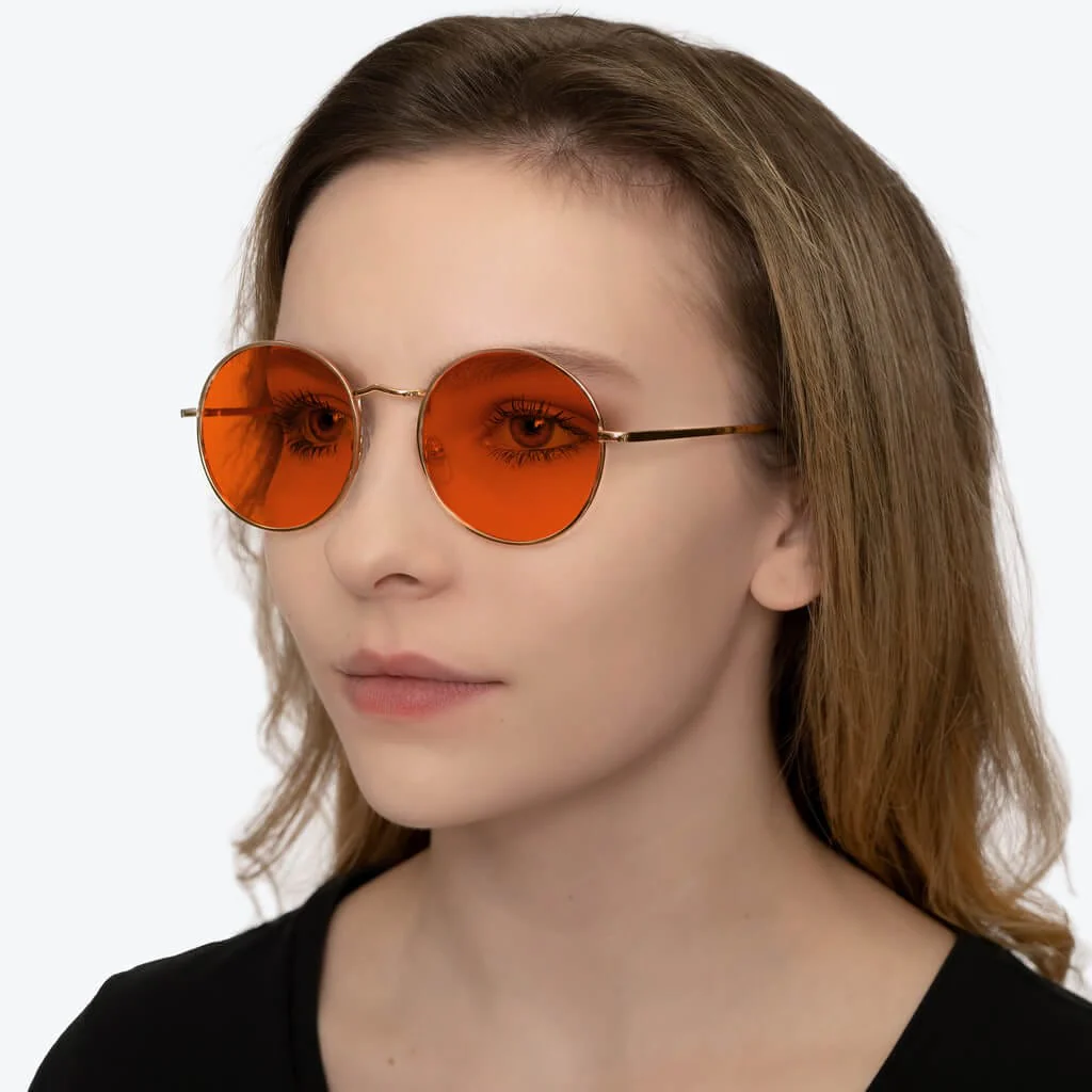 NightFall Elton Blue Blocking Glasses - Gold - Prescription - Image 5