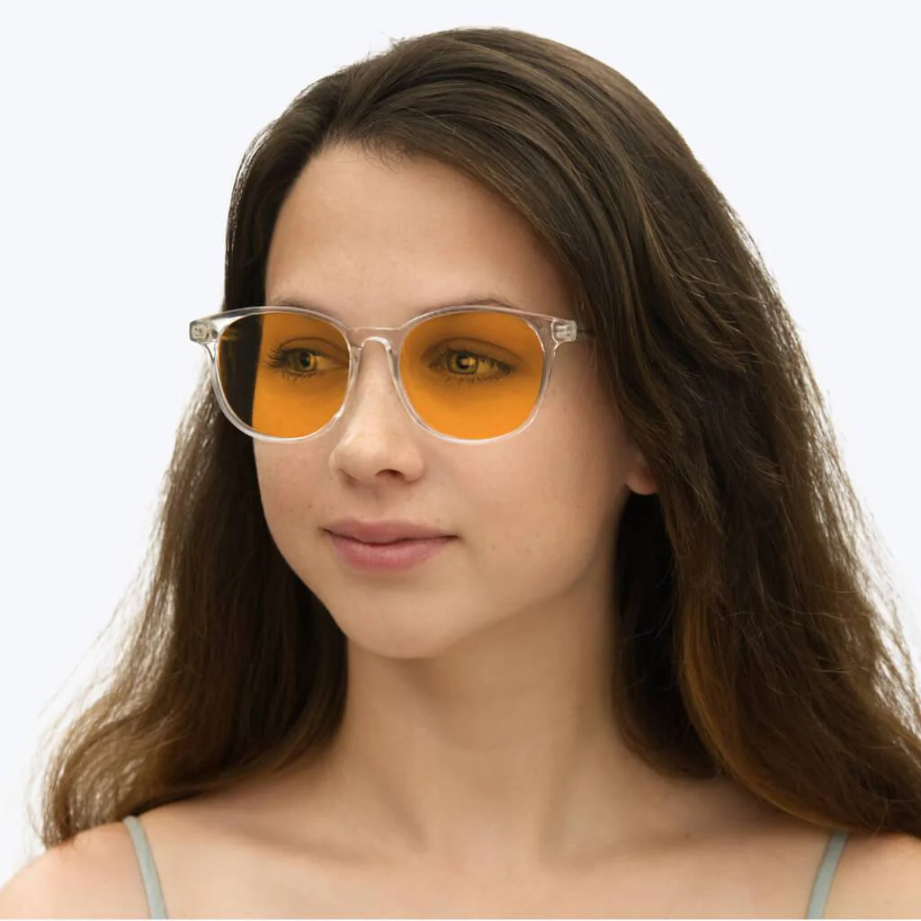 SunDown Billie Blue Blocking Glasses - Crystal - Prescription - Image 7