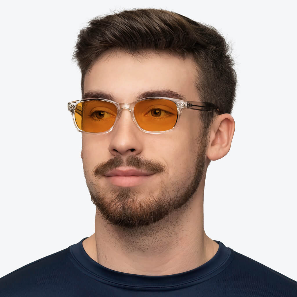 SunDown Lucent Blue Blocking Glasses - Crystal - Readers - Image 3