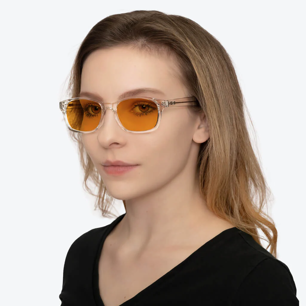 SunDown Lucent Blue Blocking Glasses - Crystal - Readers - Image 6