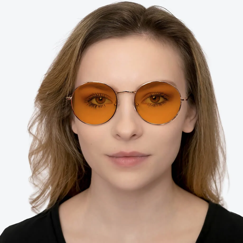 SunDown Elton Blue Blocking Glasses - Gold - Readers - Image 3