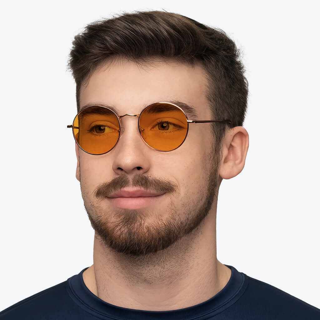 SunDown Elton Blue Blocking Glasses - Gold - Readers - Image 4