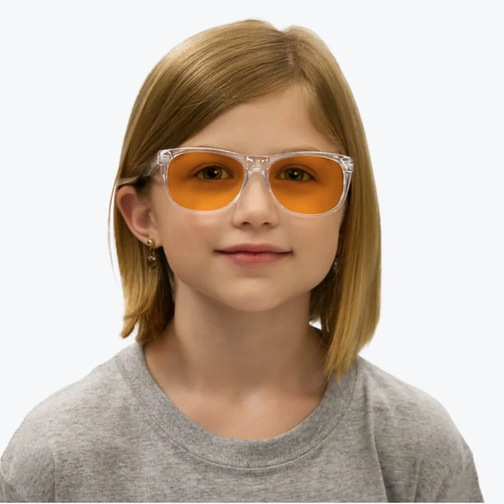 SunDown Kids Blue Blocking Glasses - Crystal - Prescription - Image 4