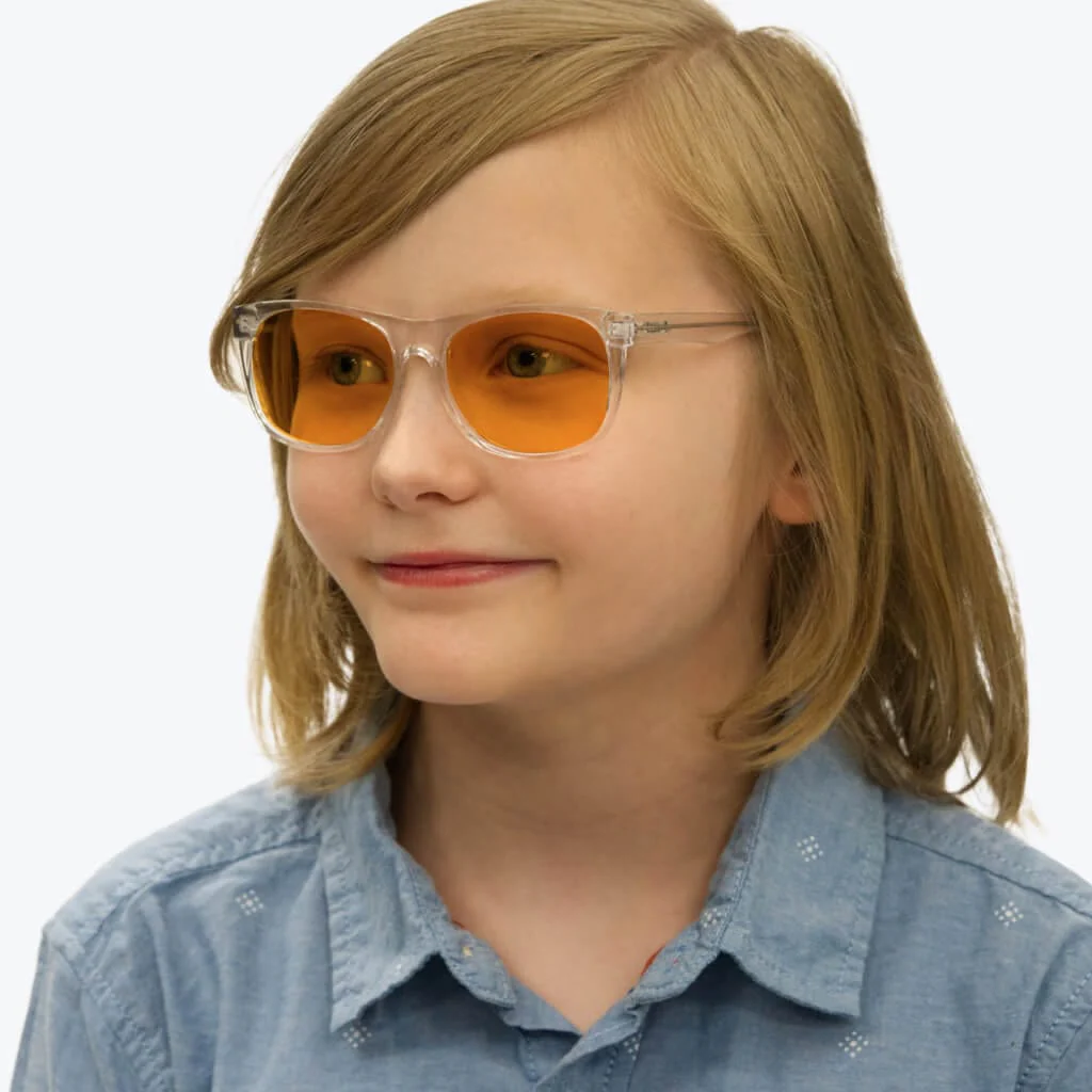 SunDown Kids Blue Blocking Glasses - Crystal - Prescription - Image 5